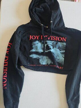 Joy Division Hoodie - *Cropped* - “Love Will Tear Us Apart” | XL | 80s New Wave
